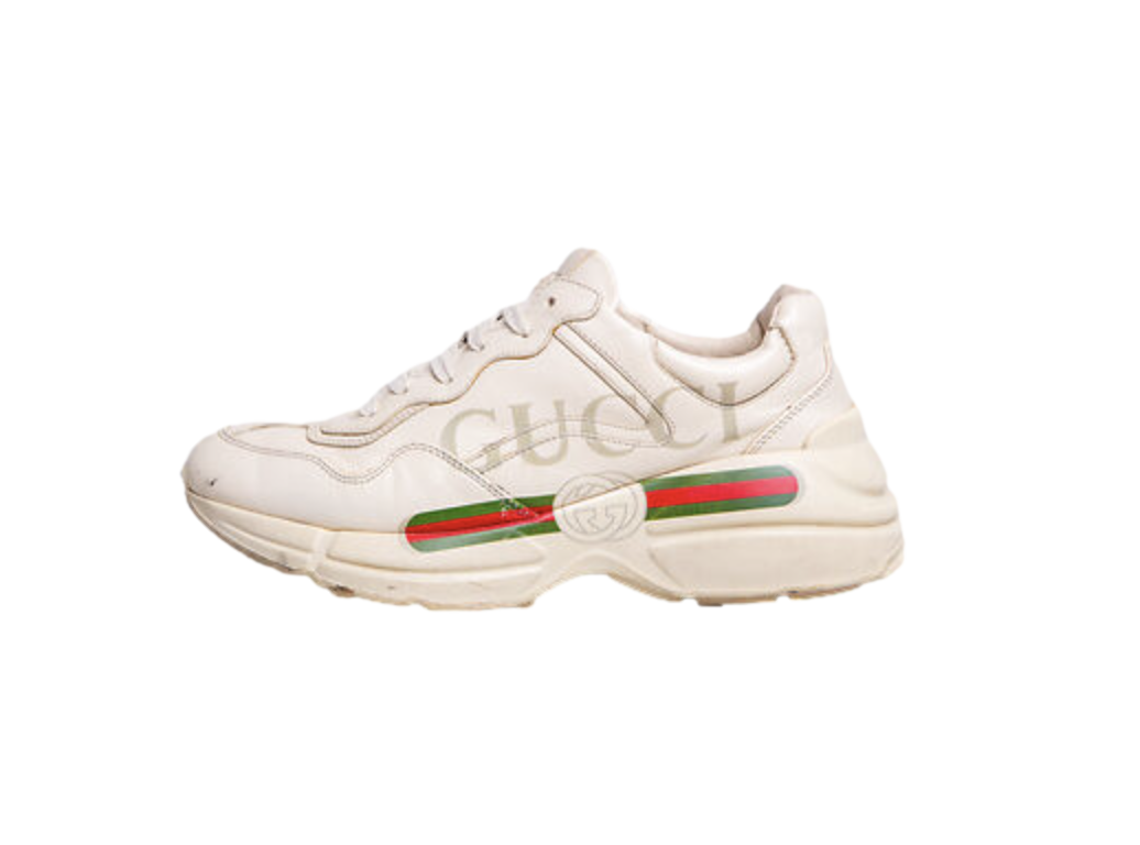 DESAPEGO JULIA FARIA GUCCI SNEAKERS RHYTON WITH LOGO PRINT BEIGE - 39 BR
