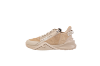 FENDI SNEAKER FLOW LOW TOPS BEIGE VELVET