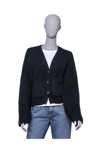 KHAITE CARDIGAN THE SCARLET CASHMERE BLACK