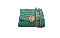 DG BAG LARGE DEVOTION INTRECCIATO GREEN