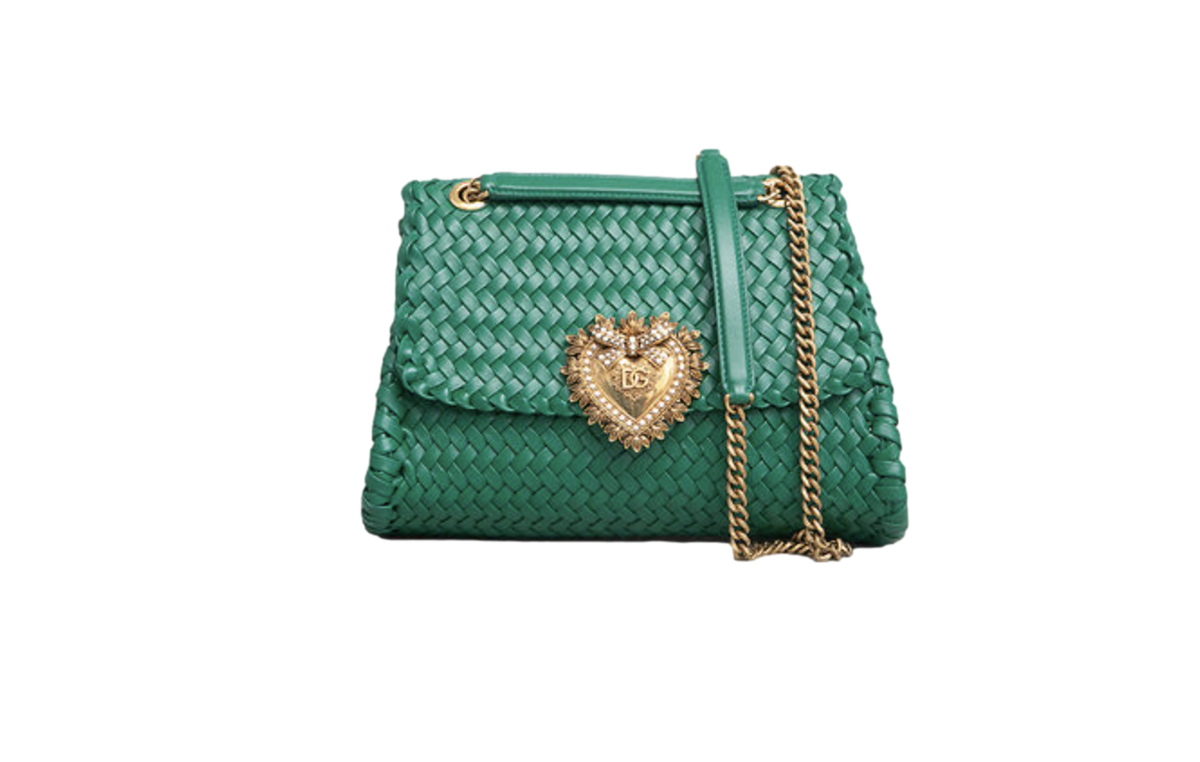 DG BAG LARGE DEVOTION INTRECCIATO GREEN