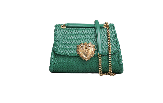 DG BAG LARGE DEVOTION INTRECCIATO GREEN