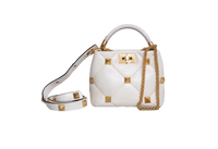 VALENTINO ROMAN STUD TOP HANDLE OFF WHITE