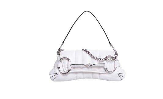 DESAPEGO JULIA FARIA GUCCI HORSEBIT CHAIN MEDIUM SHOULDER WHITE