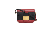 VALENTINO RIVET MINI COLORBLOCK BLACK/RED/OFF WHITE