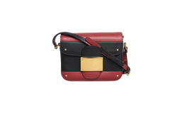 VALENTINO RIVET MINI COLORBLOCK BLACK/RED/OFF WHITE