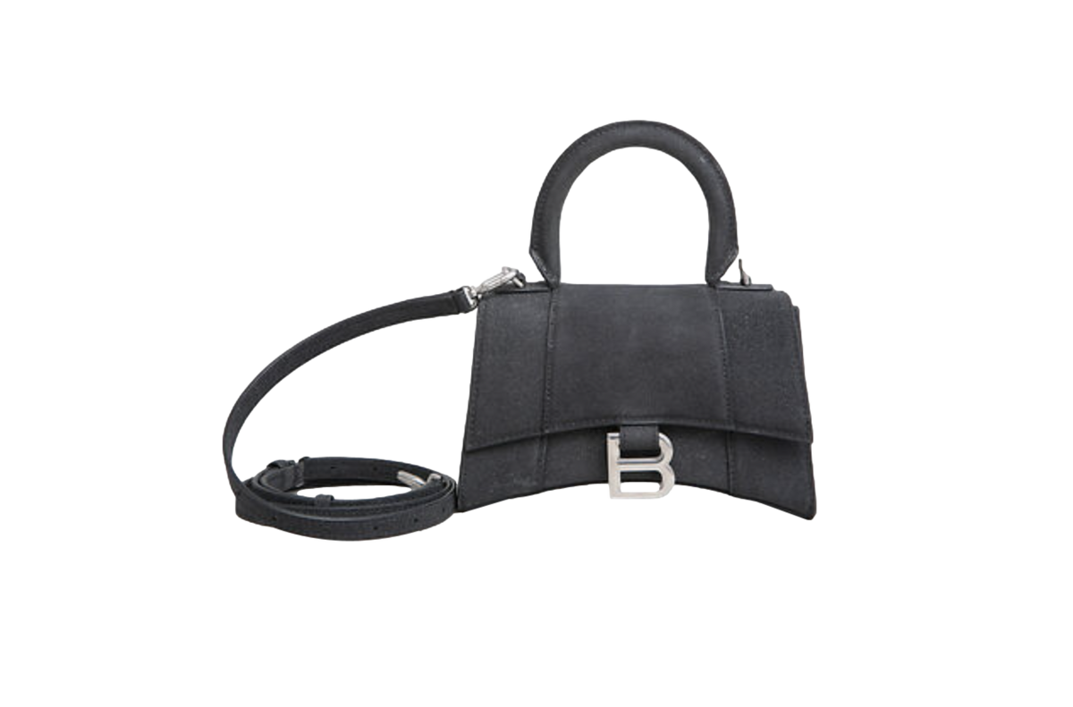 BALENCIAGA HOURGLASS XS SPARKLING BLACK