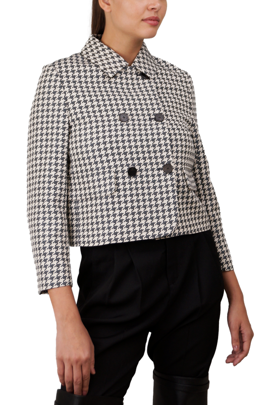 CHRISTIAN DIOR BLAZER GEOMETRIC PIED DE POULE BLACK & WHITE