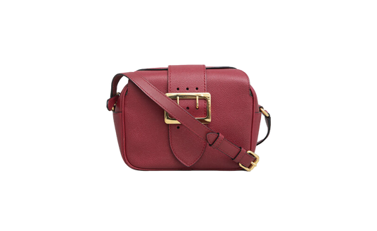 BURBERRY CROSSBODY BUCKLE SMALL LEATHER BURGUNDY