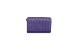 BOTTEGA WALLET FLAP INTRECCIATO PURPLE