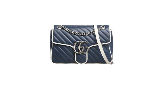 GUCCI GG MARMONT TORCHON NAVY MEDIUM