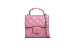 CHANEL MICRO TIMELESS LIGHT PINK TOP HANDLE 2022