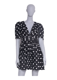 ZIMMERMANN MINI DRESS V NECK BLACK & WHITE