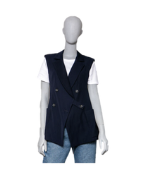 DESAPEGO JULIA FARIA LV LONG NAVY VEST