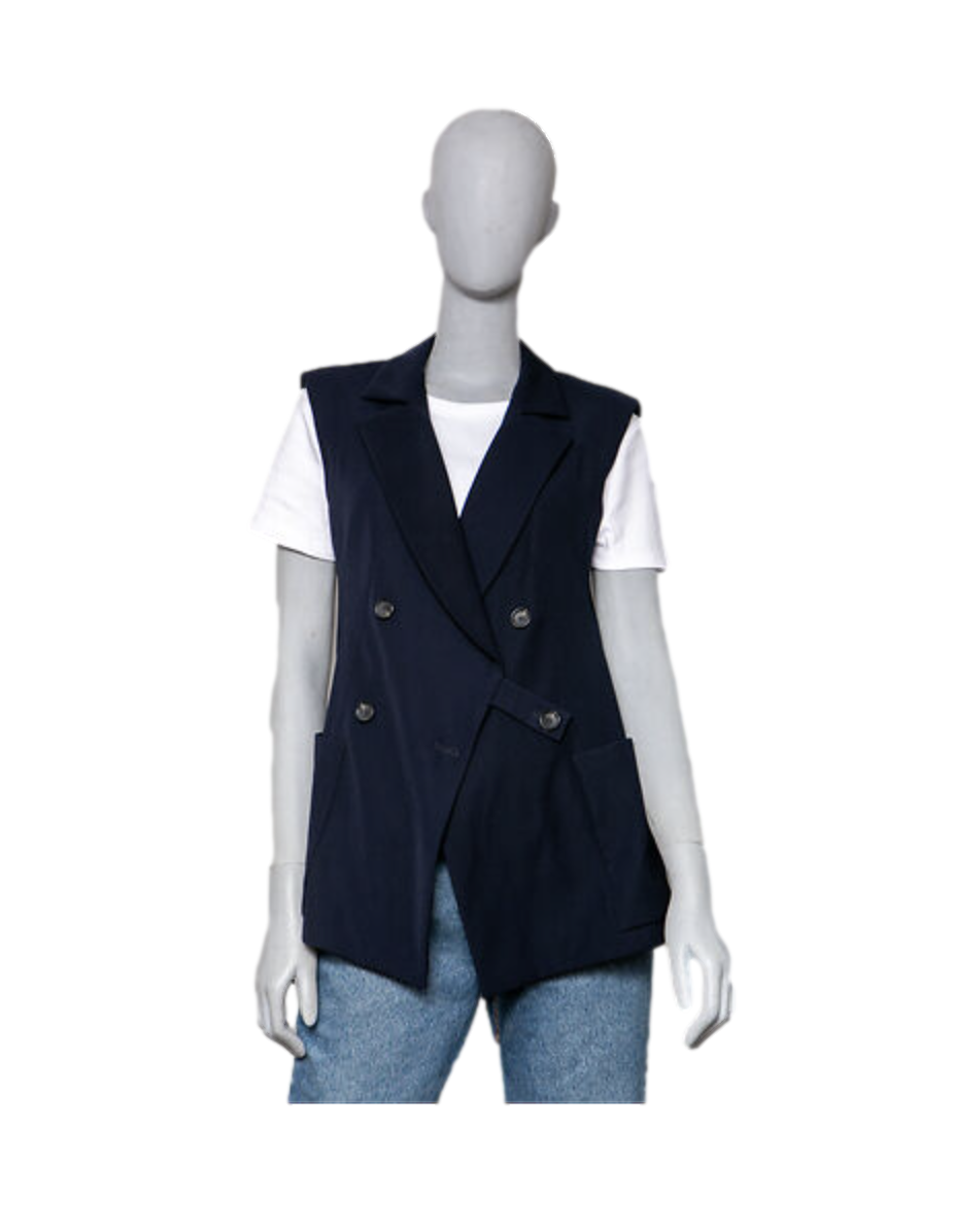 DESAPEGO JULIA FARIA LV LONG NAVY VEST