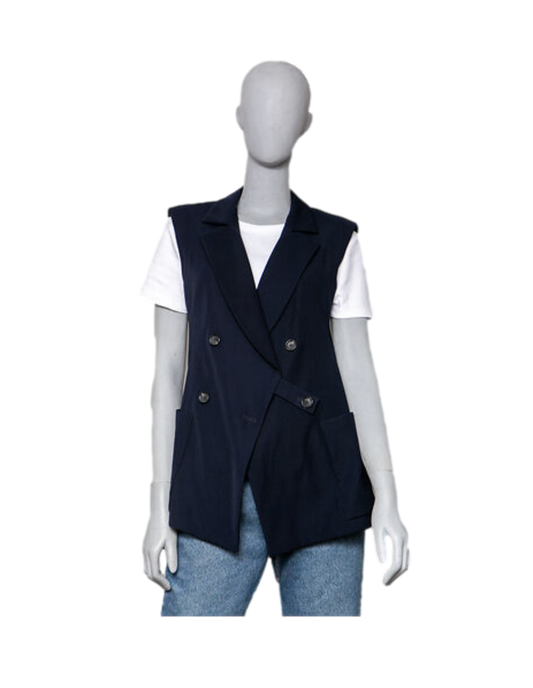 DESAPEGO JULIA FARIA LV LONG NAVY VEST