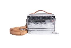 LV HANDLE SOFT TRUNK MONOGRAM MIRROR SILVER