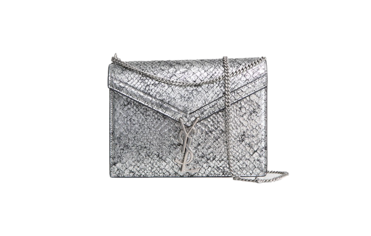 YSL CASSANDRE PYTHON SILVER