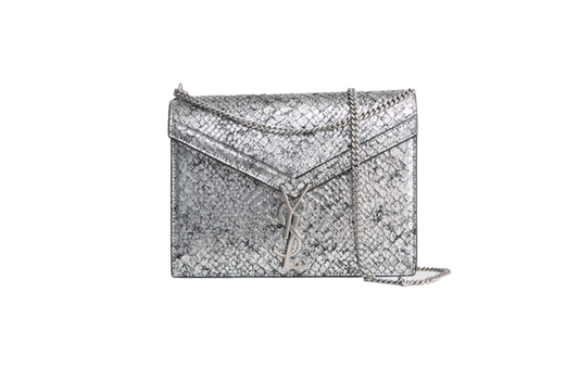 YSL CASSANDRE PYTHON SILVER