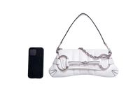 DESAPEGO JULIA FARIA GUCCI HORSEBIT CHAIN MEDIUM SHOULDER WHITE