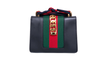 GUCCI SYLVIE SMALL WEB LEATHER BLACK