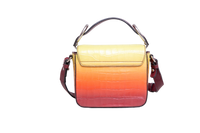 CHLOE C MINI SQUARE EMBOSSED YELLOW AND RED