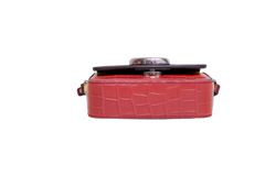 CHLOE C MINI SQUARE EMBOSSED YELLOW AND RED