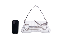 DESAPEGO JULIA FARIA GUCCI HORSEBIT CHAIN MEDIUM SHOULDER WHITE