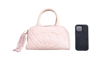 CHANEL BOWLER BAG SMALL CC TASSEL BLUSH