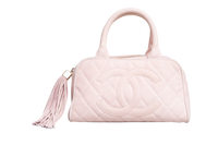 CHANEL BOWLER BAG SMALL CC TASSEL BLUSH