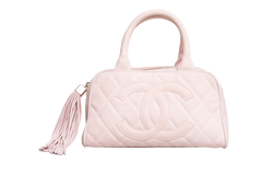 CHANEL BOWLER BAG SMALL CC TASSEL BLUSH