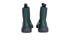 BURBERRY BOOTS ROUND-TOE LEATHER DARK GREEN - 38 BR