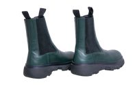 BURBERRY BOOTS ROUND-TOE LEATHER DARK GREEN - 38 BR