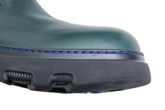 BURBERRY BOOTS ROUND-TOE LEATHER DARK GREEN - 38 BR