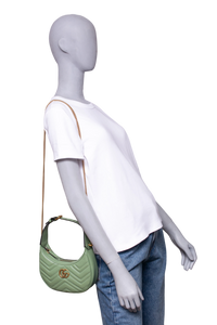 GUCCI HALF MOON GG MARMONT HOBO MINT