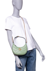 GUCCI HALF MOON GG MARMONT HOBO MINT