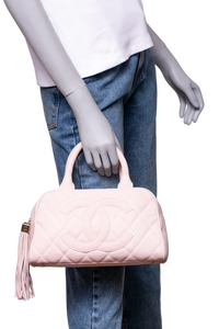 CHANEL BOWLER BAG SMALL CC TASSEL BLUSH