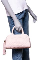 CHANEL BOWLER BAG SMALL CC TASSEL BLUSH