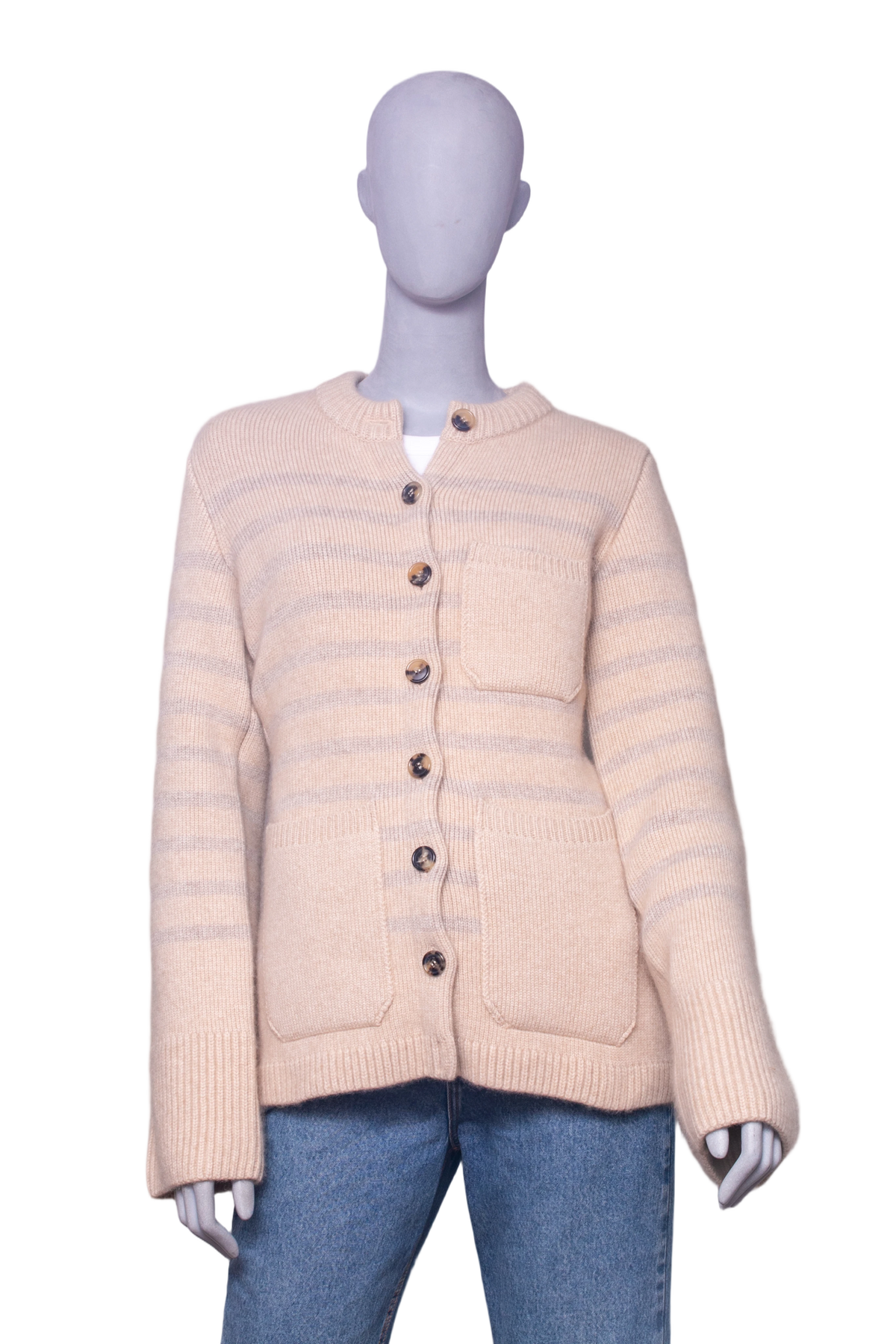 KHAITE CARDIGAN SUZETTE CASHMERE BLEND BUTTER