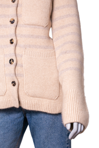 KHAITE CARDIGAN SUZETTE CASHMERE BLEND BUTTER