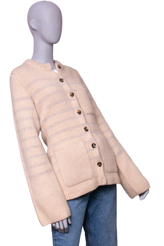 KHAITE CARDIGAN SUZETTE CASHMERE BLEND BUTTER