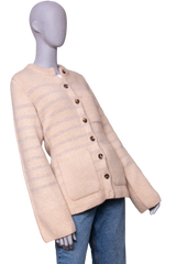 KHAITE CARDIGAN SUZETTE CASHMERE BLEND BUTTER