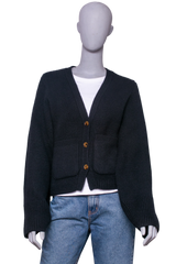 KHAITE CARDIGAN THE SCARLET CASHMERE BLACK