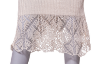 GANNI SAIA MIDI THIN COTTON LACE OFF WHITE