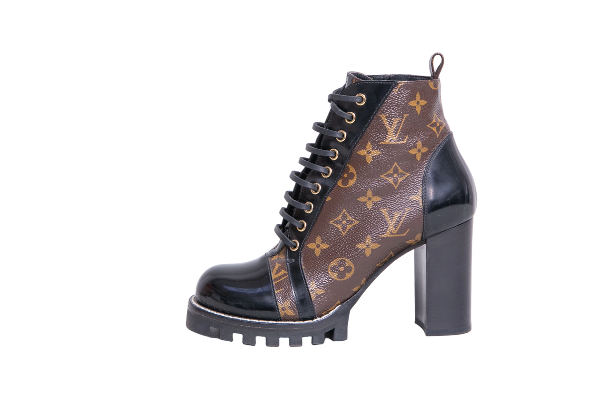 DESAPEGO JULIA FARIA LV ANKLE BOOT STAR TRAIL BRUSHED MONOGRAM - 39 BR