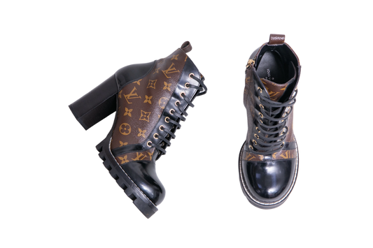 DESAPEGO JULIA FARIA LV ANKLE BOOT STAR TRAIL BRUSHED MONOGRAM - 39 BR