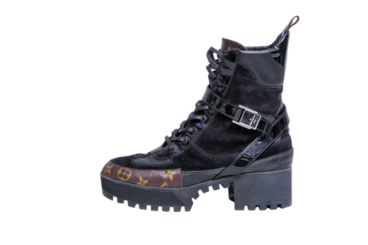 DESAPEGO JULIA FARIA LV ANKLE BOOT LAURÉATE PLATAFORM DESERT SUEDE BLACK - 39 BR