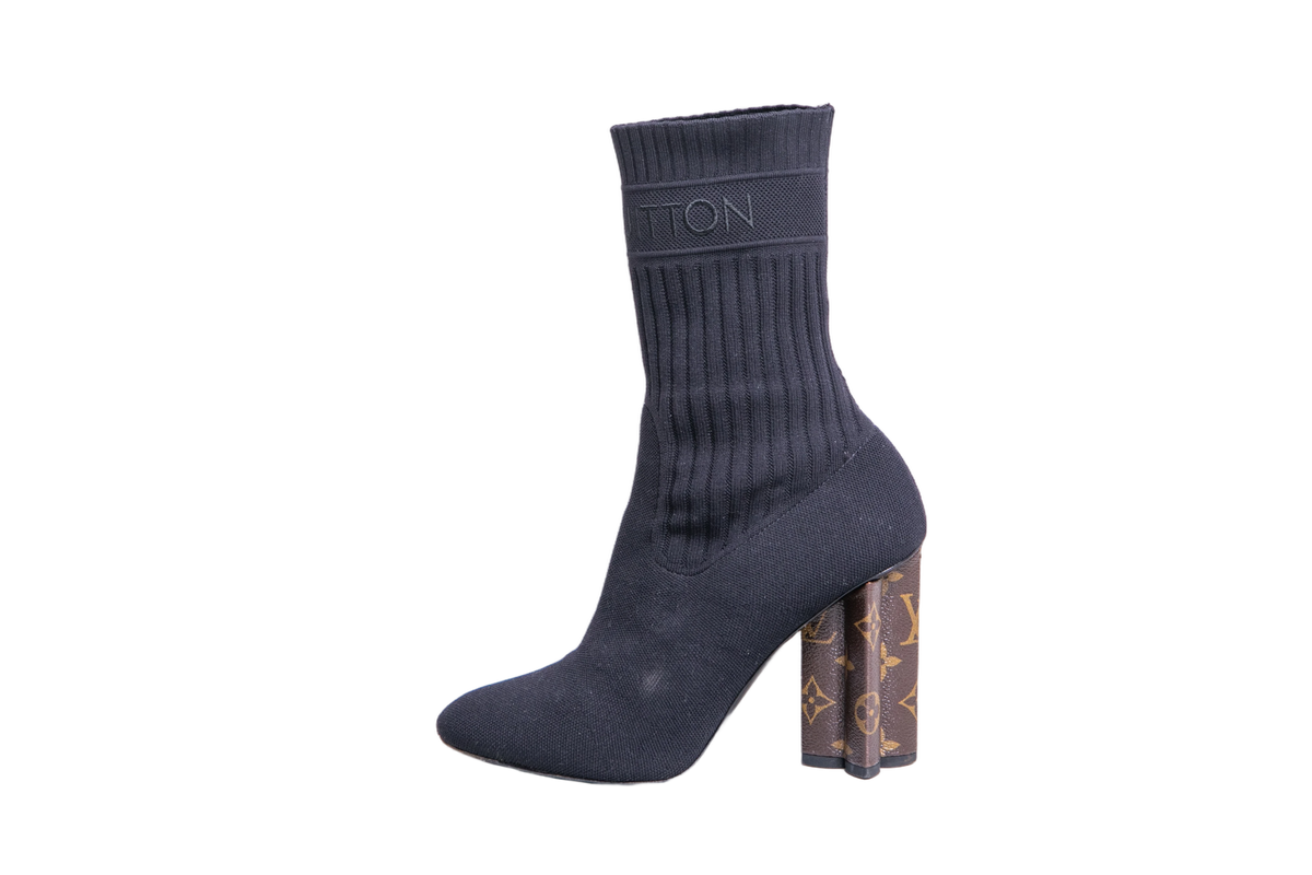 DESAPEGO JULIA FARIA LV ANKLE BOOT SILHOUETTE MONOGRAM/BLACK - 39 BR