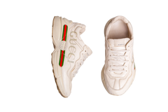 DESAPEGO JULIA FARIA GUCCI SNEAKERS RHYTON WITH LOGO PRINT BEIGE - 39 BR