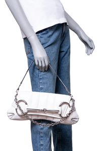 DESAPEGO JULIA FARIA GUCCI HORSEBIT CHAIN MEDIUM SHOULDER WHITE